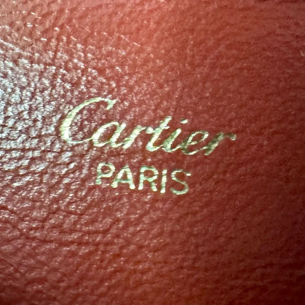 CARTIER Burgundy Bordeaux Leather Clutch Purse Bag - Authentic - Picture 5 of 16